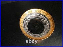 Grand plat coupe saladier centre de table cristal Saint Louis Thistle Or défaut