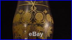 Grand vase en cristal de Baccarat ou St Louis à décor de chardon en dorure