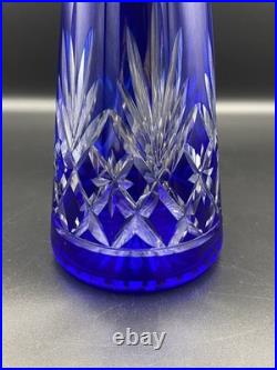 Grande Carafe Cristal De Saint-Louis Massenet Overlay Bleu H41cm Bel état