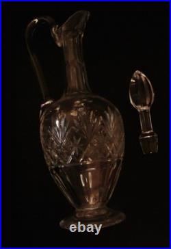 Grande carafe aiguière en cristal de Saint Louis, modèle Tommy, hauteur 37.5 cm