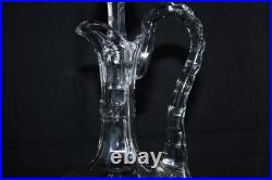 Grande carafe aiguière en cristal de Saint Louis, modèle Tommy, hauteur 37.5 cm