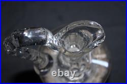 Grande carafe aiguière en cristal de Saint Louis, modèle Tommy, hauteur 37.5 cm