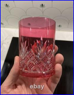 Gros lot de 30 gobelets en cristal taillé / gravé Baccarat St-Louis Daum