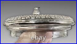 Grosse Bonbonniere Cristal Taille Saint Louis Ou Autres Monture Argent Minerve Grosse Bonbonniere Cristal Taille Saint Louis Ou Autres Monture Argent Minerve