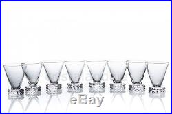Huit verres à liqueur Diamant en Saint-Louis. Eight cordial glasses Diamant