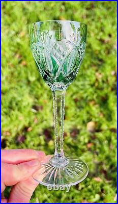 Lorraine St Louis Verres A Vin Roemer Cristal Taillé Doublé De Couleur Coloré Ad