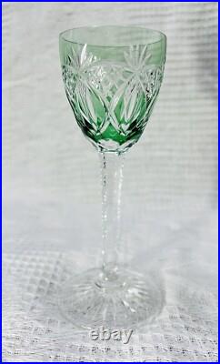 Lorraine St Louis Verres A Vin Roemer Cristal Taillé Doublé De Couleur Coloré Ad