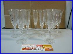 Lot 11 Saint Louis Modèle Tommy Flûte à champagne en cristal taillé Estampillé