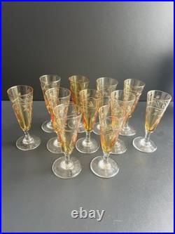 Lot 11 Verres A Liqueur En Cristal Gravé Saint Louis Baccarat
