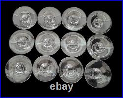 Lot 12 flûtes verres à champagne en cristal taillé XIXe 19eme Baccarat St Louis