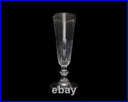 Lot 12 flûtes verres à champagne en cristal taillé XIXe 19eme Baccarat St Louis