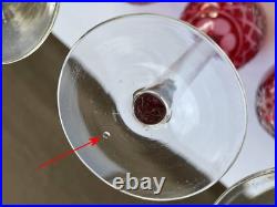 Lot 3 Verres Porto Cristal Saint Louis Modele Massenet Rouge Ht 16.6 CM