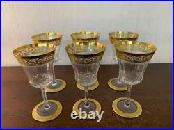 Lot 4 verres à vin modèle Thistle en cristal de Saint Louis (prix des 4)