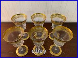 Lot 4 verres à vin modèle Thistle en cristal de Saint Louis (prix des 4)