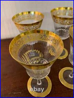 Lot 4 verres à vin modèle Thistle en cristal de Saint Louis (prix des 4)