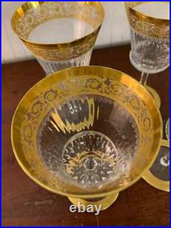 Lot 4 verres à vin modèle Thistle en cristal de Saint Louis (prix des 4)