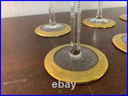 Lot 4 verres à vin modèle Thistle en cristal de Saint Louis (prix des 4)