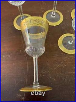 Lot 4 verres à vin modèle Thistle en cristal de Saint Louis (prix des 4)