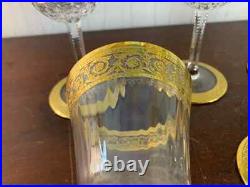 Lot 4 verres à vin modèle Thistle en cristal de Saint Louis (prix des 4)