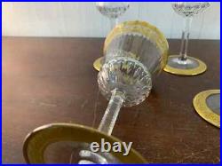 Lot 4 verres à vin modèle Thistle en cristal de Saint Louis (prix des 4)