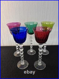 Lot 5 verres modèle Bubble en cristal de Saint Louis (prix des 5)