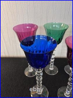 Lot 5 verres modèle Bubble en cristal de Saint Louis (prix des 5)