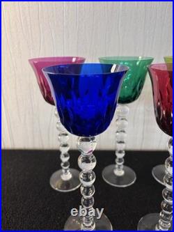 Lot 5 verres modèle Bubble en cristal de Saint Louis (prix des 5)
