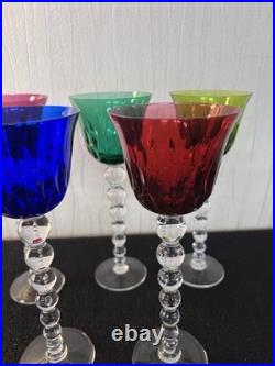 Lot 5 verres modèle Bubble en cristal de Saint Louis (prix des 5)