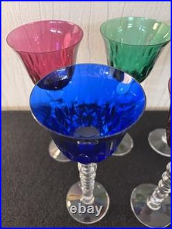 Lot 5 verres modèle Bubble en cristal de Saint Louis (prix des 5)