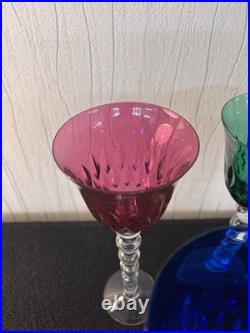 Lot 5 verres modèle Bubble en cristal de Saint Louis (prix des 5)