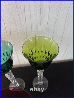 Lot 5 verres modèle Bubble en cristal de Saint Louis (prix des 5)