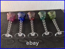 Lot 5 verres modèle Bubble en cristal de Saint Louis (prix des 5)