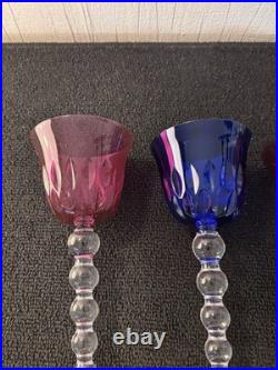 Lot 5 verres modèle Bubble en cristal de Saint Louis (prix des 5)