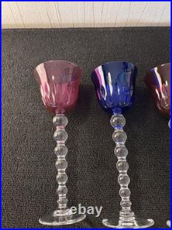 Lot 5 verres modèle Bubble en cristal de Saint Louis (prix des 5)