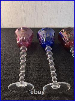 Lot 5 verres modèle Bubble en cristal de Saint Louis (prix des 5)