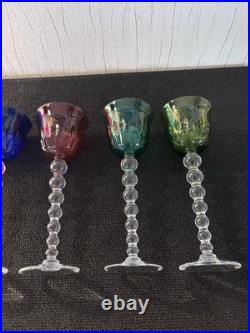 Lot 5 verres modèle Bubble en cristal de Saint Louis (prix des 5)