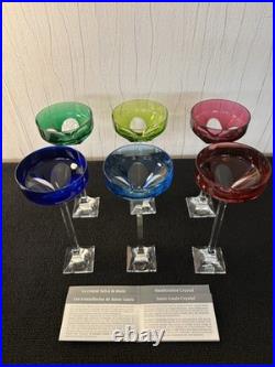 Lot 6 coupes modèle crocus en cristal de Saint Louis (prix du lot)