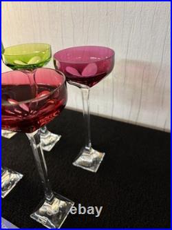 Lot 6 coupes modèle crocus en cristal de Saint Louis (prix du lot)