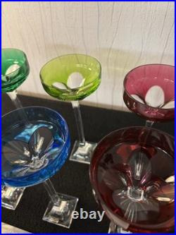 Lot 6 coupes modèle crocus en cristal de Saint Louis (prix du lot)