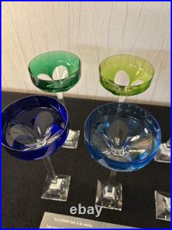 Lot 6 coupes modèle crocus en cristal de Saint Louis (prix du lot)