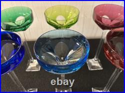 Lot 6 coupes modèle crocus en cristal de Saint Louis (prix du lot)