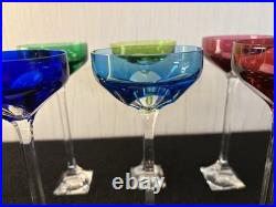 Lot 6 coupes modèle crocus en cristal de Saint Louis (prix du lot)