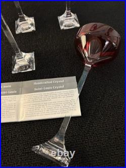 Lot 6 coupes modèle crocus en cristal de Saint Louis (prix du lot)