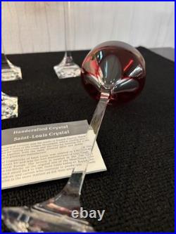 Lot 6 coupes modèle crocus en cristal de Saint Louis (prix du lot)