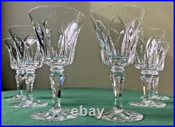 Lot 6 verres à eau en cristal Saint Louis signés Modèle Camargue H 17,3 cm