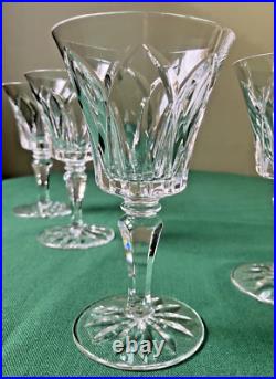 Lot 6 verres à eau en cristal Saint Louis signés Modèle Camargue H 17,3 cm