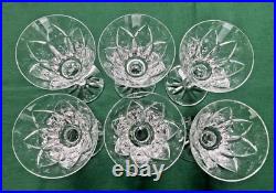 Lot 6 verres à eau en cristal Saint Louis signés Modèle Camargue H 17,3 cm