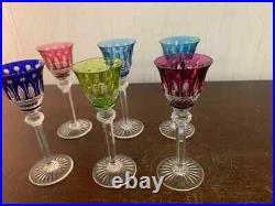 Lot 6 verres à liqueur modèle Tommy en cristal de Saint Louis (prix du lot) Lot 6 verres à liqueur modèle Tommy en cristal de Saint Louis (prix du lot)