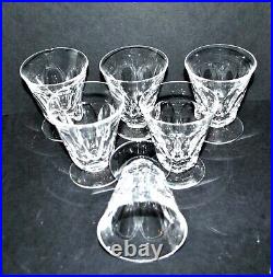 Lot 6 verres à vin en cristal à côtes plates SAINT-LOUIS Proche TALLEYRAND 7.5