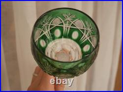 Lot 6 verres du Rhin cristal de couleur roemer Saint ST Louis modèles Niepce